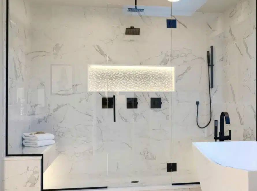 Beautiful new bathroom doors