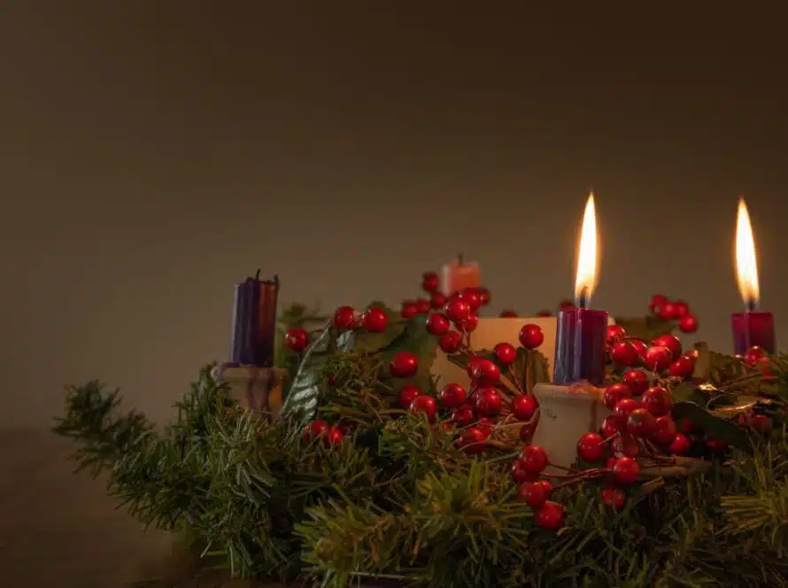 Festive bathroom decoration by Columbus Bath Design in Lewis Center, Ohio.