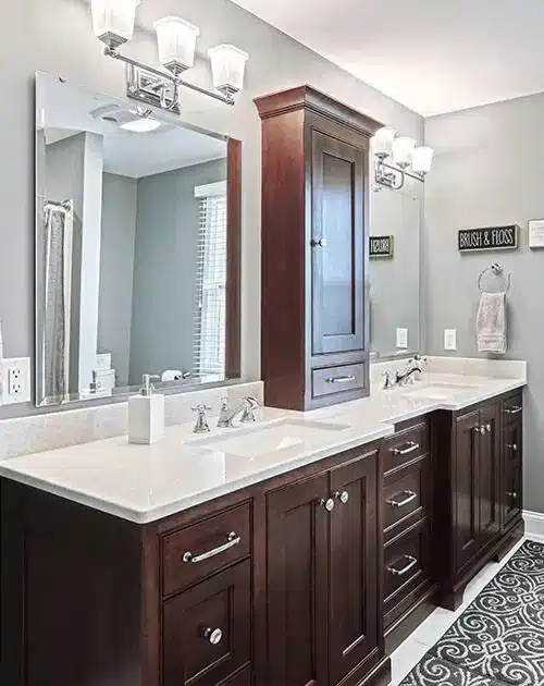 The Onyx Collection materials used in a bathroom remodel.