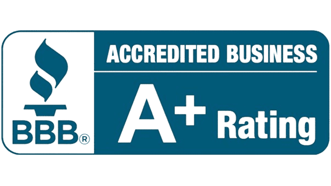 A+ Rating on the Better Business Bureau (BBB).