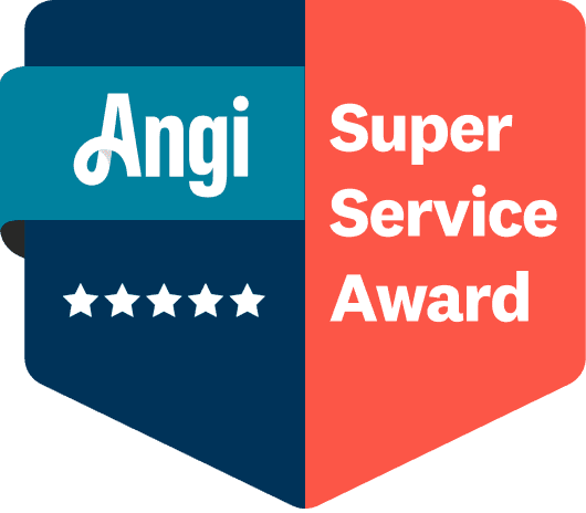 Super Service Award and five-star rating on the platform Angi (formerly Angi's List).