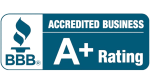 A+ Rating on the Better Business Bureau (BBB).