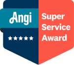 Super Service Award and five-star rating on the platform Angi (formerly Angi's List).