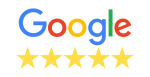 Five-star rating on Google reviews.